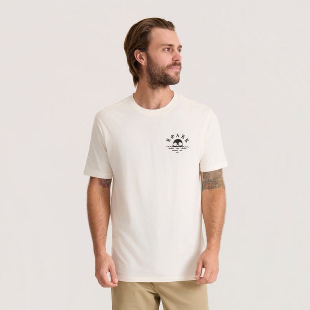 NWT Roark Fear the Sea Premium Tee in White sz Large